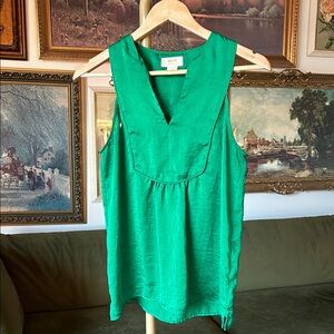 Anthropologie Maeve Emerald Blouse